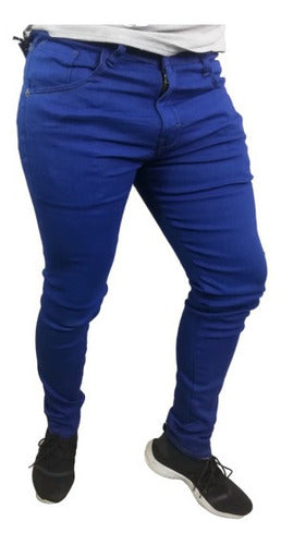 Pantalón Skinny Entuvado Mezclilla Azul Claro Strech
