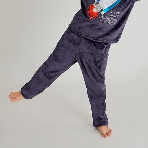 Pijama Niño Azul Lentejuela Reversible 3-12 Años 996ae0