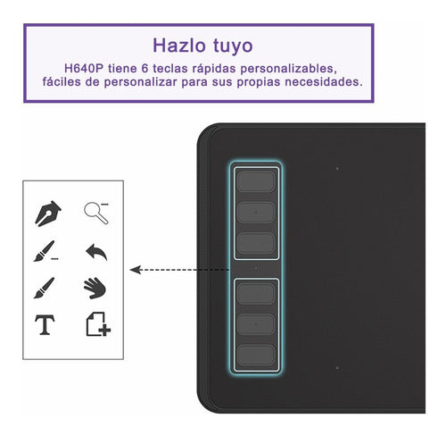 Huion Tableta Digitalizadora  Inspiroy H950p Black