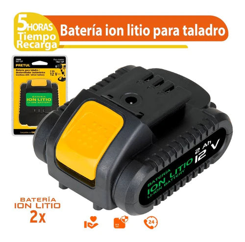 Bateria Ión Litio 12 V Para Taladro Tali-12p Pretul 29968