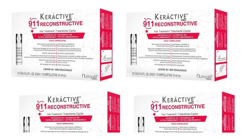 4 Caja Ampolleta Keractive 911 Reconstructive Reconstructiva