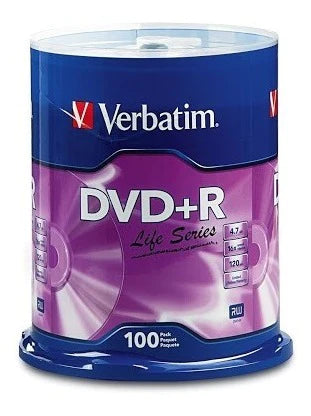 Disco Dvd+r Verbatim 4.7gb 16x Campana C/ 100 Piezas