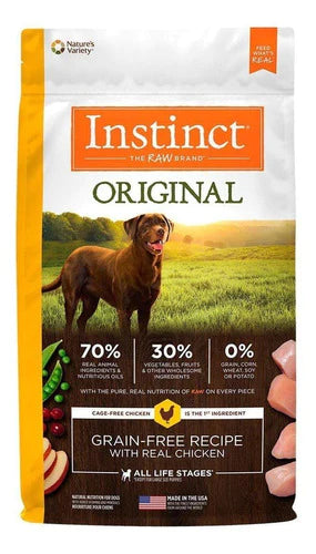 Alimento Instinct Original Para Perro Adulto De Raza  Mini, Pequeña Y Mediana Sabor Pollo En Bolsa De 10.2kg