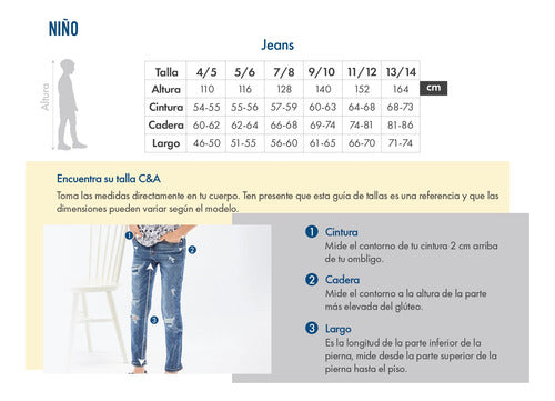Jeans Regular Comfort Cropped De Niño C&a (3023180)