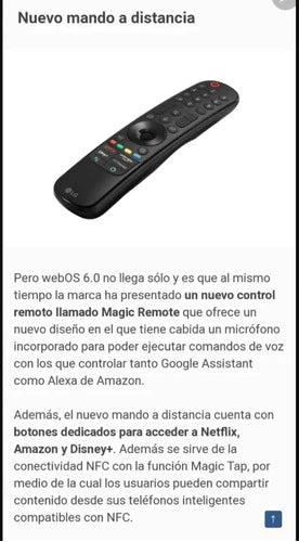 Control Magic LG Original Mr21ga Compatible Con 2019 Y 2020