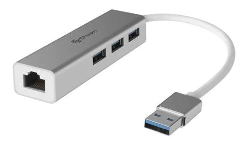Adaptador Usb 3.0 A Gigabit Ethernet (rj45), Con Hub Usb