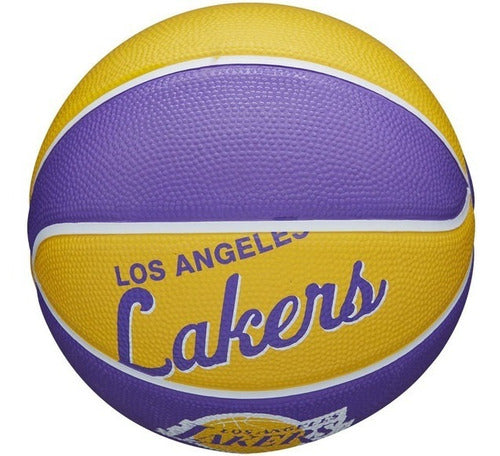 Balón Nba Mini #3 Retro Teams Lakers Wilson