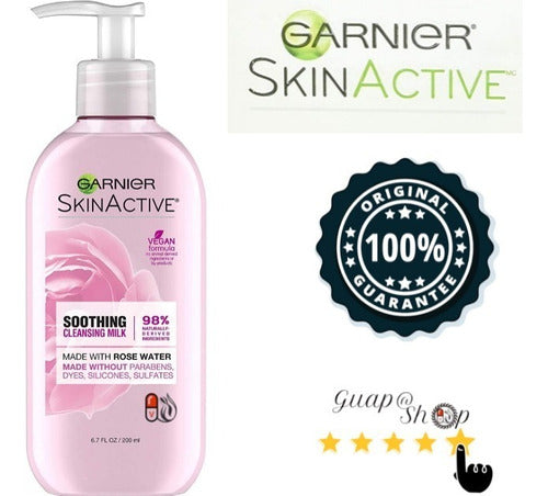 Garnier Skinactive Leche Limpiadora Con Agua De Rosas 200ml