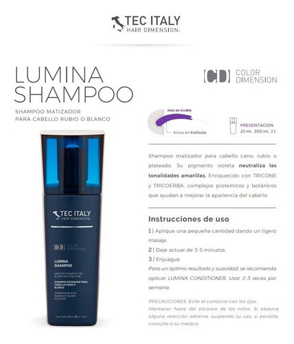 2 Lumina Shampoo 300 Ml Tec Italy