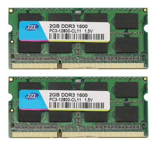 2pza 2gb Laptop Memoria Ram Ddr3 Pc3-12800s Sodimm 1600mhz