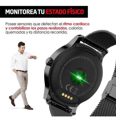 Smartwatch Premium Monitor Ritmo Cardiaco Presión Redlemon