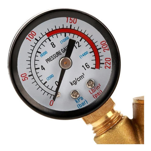 Limitar reductor de presión de agua 1/2 ff 15/21 dn15 manómetro válvula  reguladora de gas combustible de la válvula