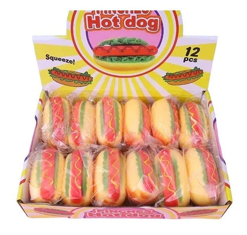 4 Piezas Squeeze Squishy Hotdog Kawaii, Super De Moda