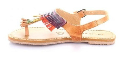 Sandalia Para Mujer Emilio Bazan  Color Beige