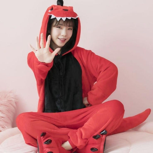 Kigurumi Dinosaurio Pijama Mameluco Disfraz Moda Kawaii