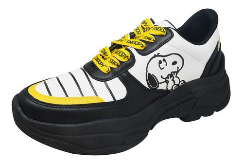 Tenis Sneakers Casuales De Snoopy Para Dama Pn-gi-2000-baaa