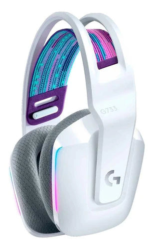 Audífonos Gamer Inalámbricos Logitech G Series G733 Blanco Con Luz  Rgb Led