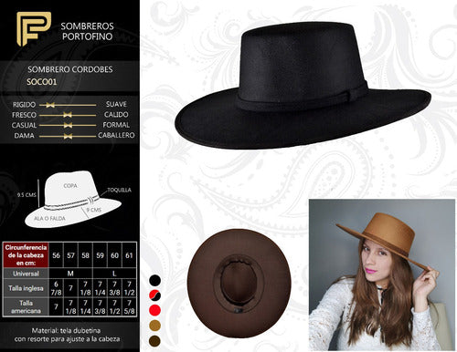Sombrero Cordobes Unisex Hipster Vintage Dama Y Caballero