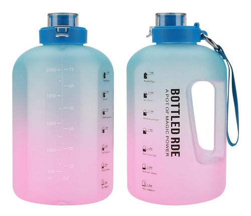 Botella De Agua De 2 Litros Con Medidor En Ml