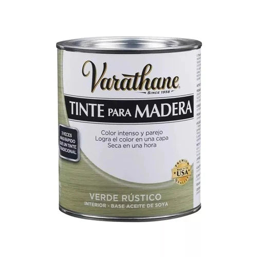Tinte Para Madera Varathane Color Verde Rustico 0,946lts