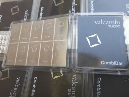 18 Gramos De Plata Valcambi Suisse Fine Silver .999 N. Oro