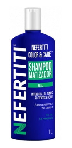 Nefertiti Shampoo Matizador Bleu 1 Lt - 2 Piezas