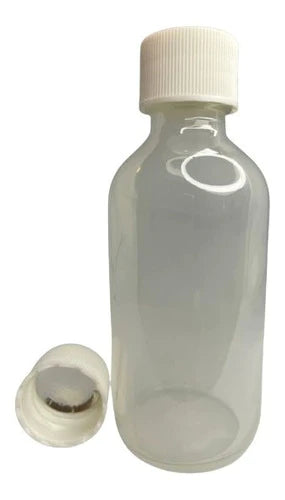 50  Botellas Frasco Vidrio Matizado 60ml Con Tapa Rosca