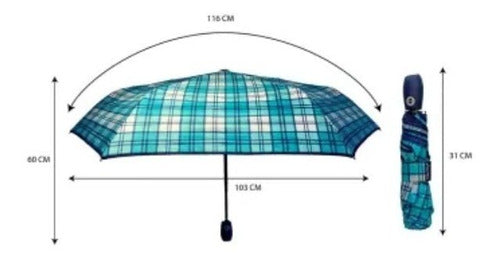 Paraguas Nautica Modelo Nt3122mx Azul / Gris