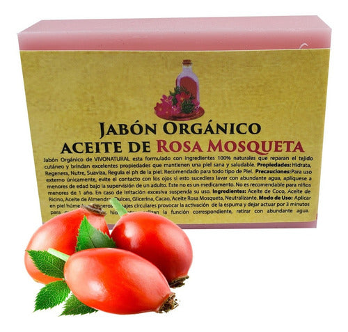 10 Jabones Aceite De Rosa Mosqueta Orgánico 120gr