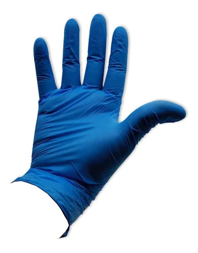 Guantes Descartables Antideslizantes Ambiderm Color Azul Royal Talle M De Nitrilo X 100 Unidades