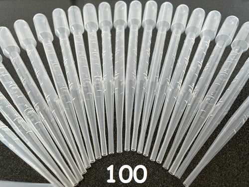 100 Pipetas De Transferencia Gotero Plástico 7ml