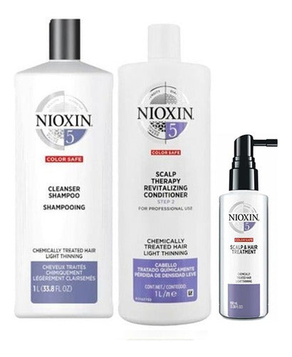 Nioxin Trio Shamp 1lt Acond 1lt Tratamiento 100ml Sistema 5