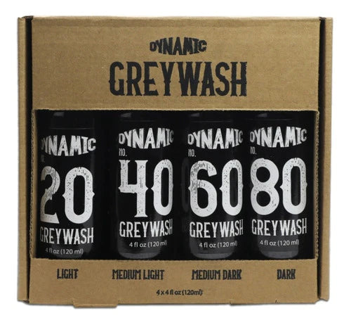 Kit De Tintas Negra 4oz Dynamic Original Greywash 4 Tonos