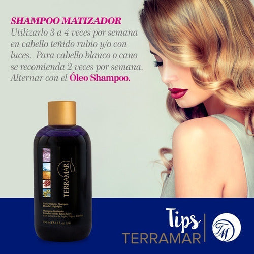 Maravilloso Kit Terramar De 3 Piezas + Oleo Con Aceite De Argan + Mascarilla Reparadora + Shampoo Matizador. Envio Grati