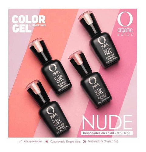 Col Nude Color Gel Uñas Organic Con 4 Pz