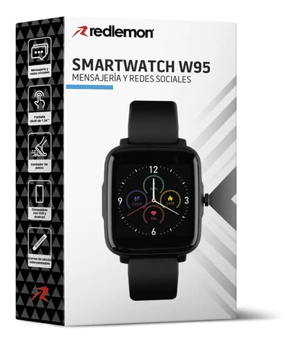 Smartwatch Reloj Inteligente Monitor Cardiaco W95 Redlemon