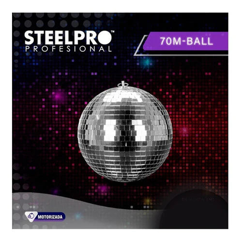 Bola Disco Esfera De Espejos Motorizada Retro Ball Steelpro