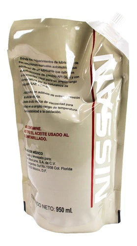 Aceite Lubricante Para Transmision Manual Nissan Paquete 4