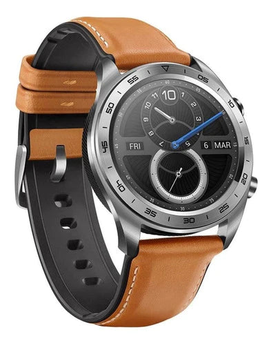 Smartwatch Honor Watch Magic 1.2  Caja 42.8mm De  Acero Inoxidable Y Nylon  Mystic Silver, Malla De  Cuero Y Silicona Tls-b19