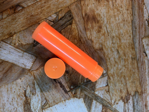 Tubo Para Balsamo Labial 5ml Naranja Con Tapa Naranja 10 Pz
