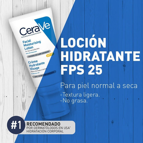 Locion Facial Hidratante Con Fps 25 Piel Seca Cerave 52ml