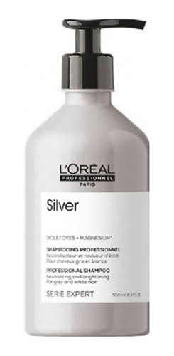 Loreal Professionnel Shampoo Silver Cabello Gris 500ml Nuevo