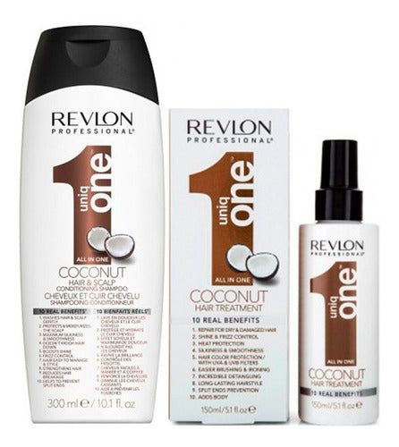 Revlon Uniq One Tratamiento Coconut 150 Ml + Shampoo Coconut