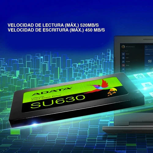 Adata Disco Duro Solido Ssd Sata Laptop Pc 960gb Su630