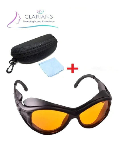 Lentes Gafas Ambar Protección Láser Ultravioleta + Estuche