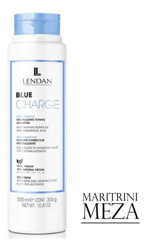 Lendan Blue Charge Shampoo Corrector Avanzado De Color 300ml
