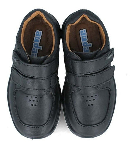 Zapato Escolar Mocasin Audaz Niño De Piel Negro Talla. (15.0