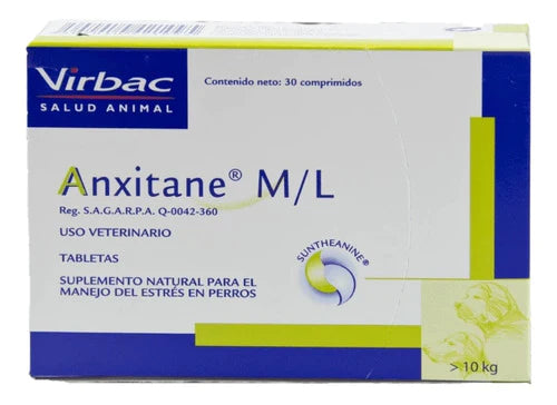 Virbac Anxitane Perro 10-25kg 30 Tabletas Manejo Del Estrés