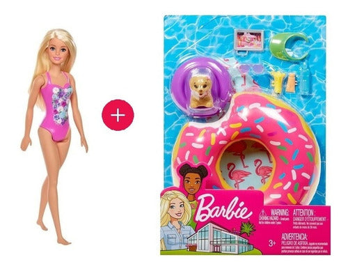 Barbie Dreamhouse Accesorios De Playa O Alberca Y Cachorro