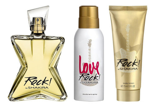 Shakira Rock Perfume Edt 80ml + Desodorante + Body Lotion